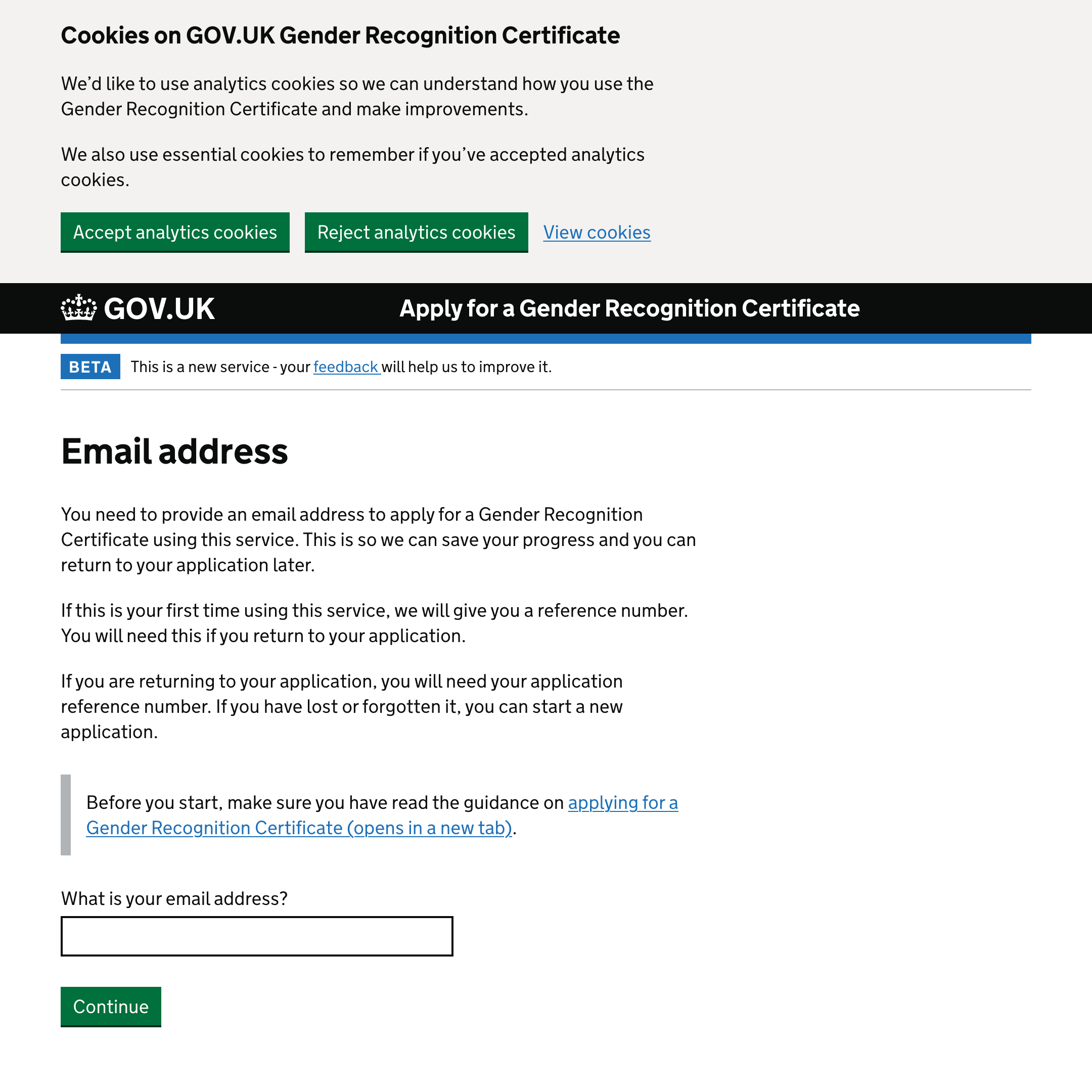 Apply For A Gender Recognition Certificate Government Digital Services