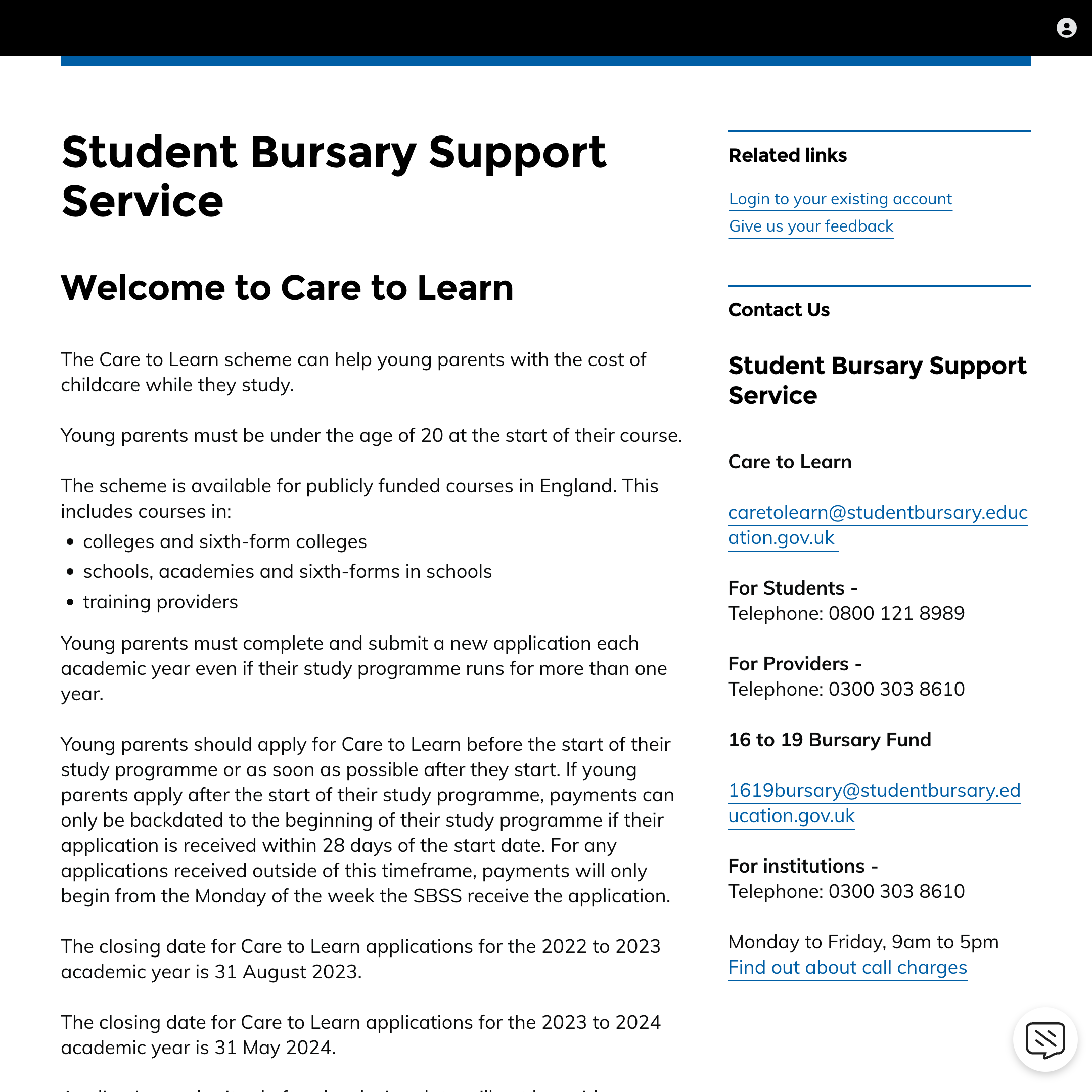 Student Bursary Support Service