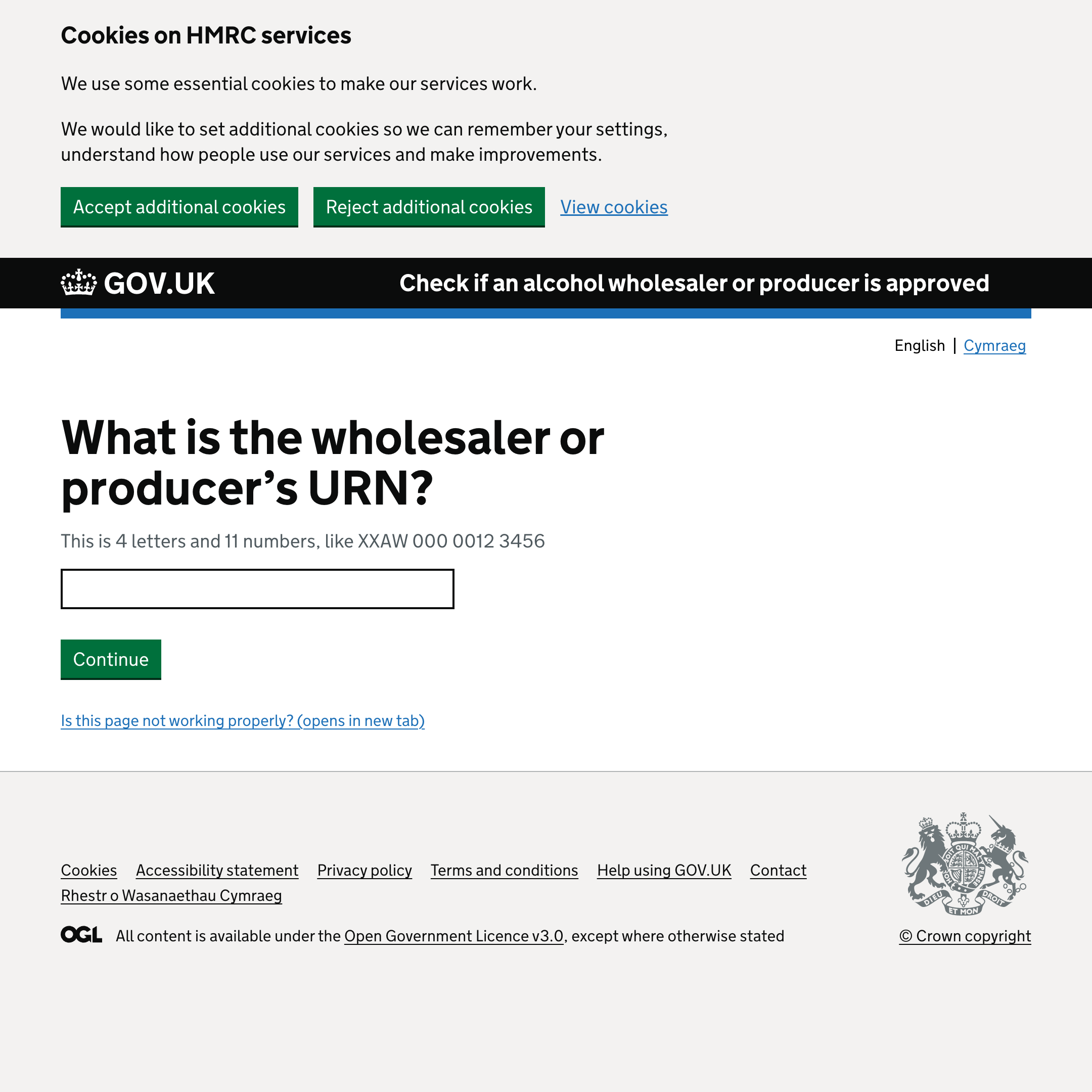 Check if an alcohol wholesaler or producer is approved