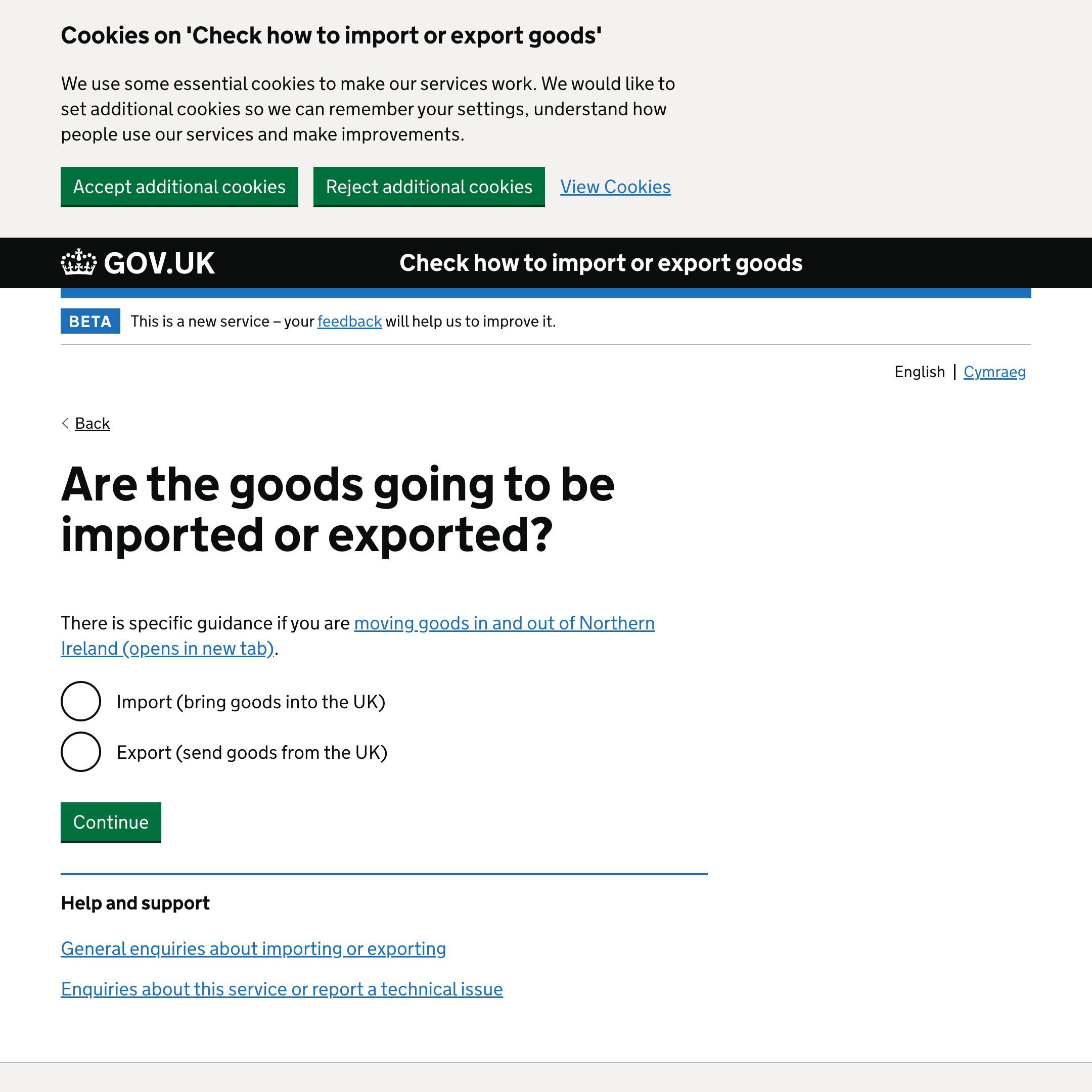 Check how to import or export goods