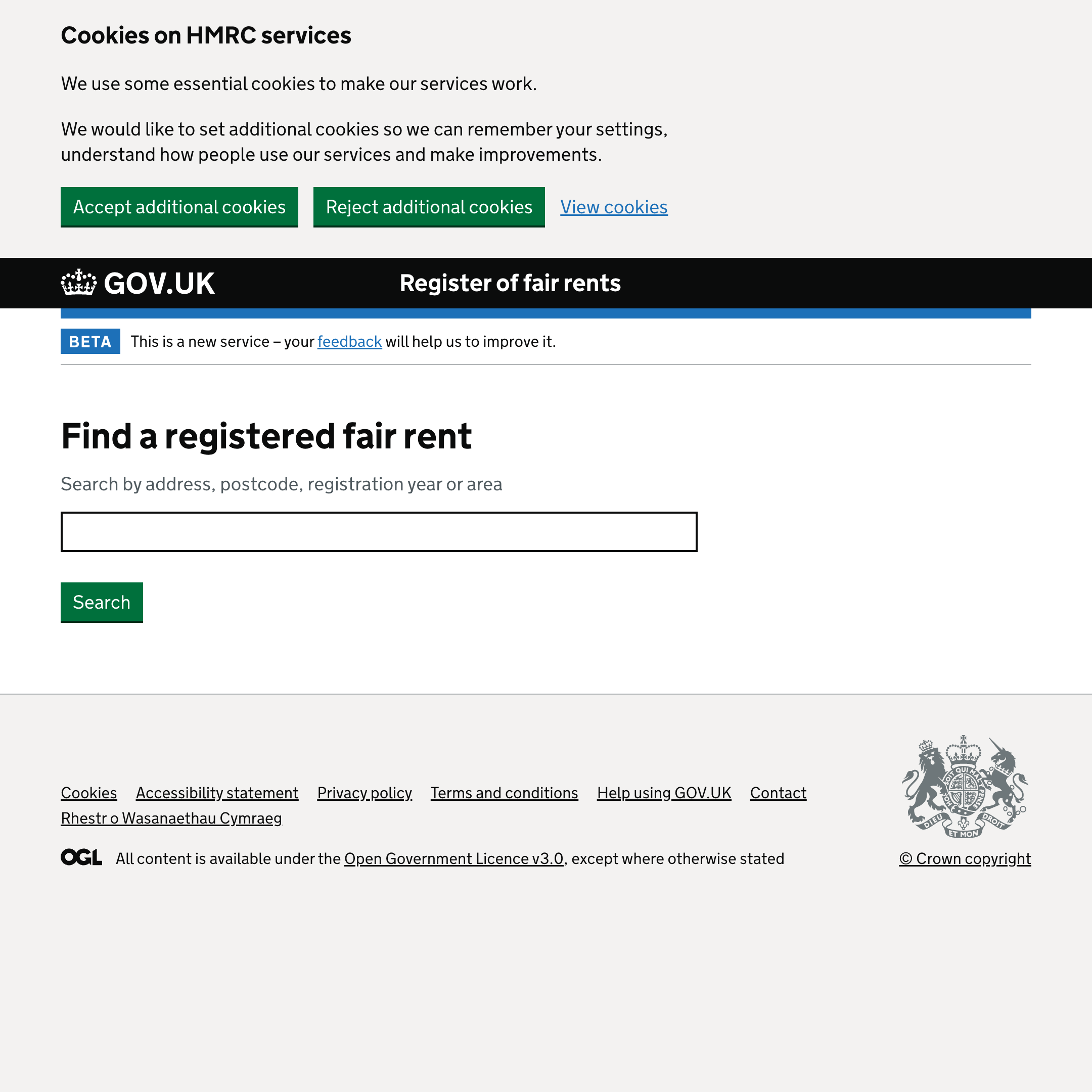 Check the register of fair rents