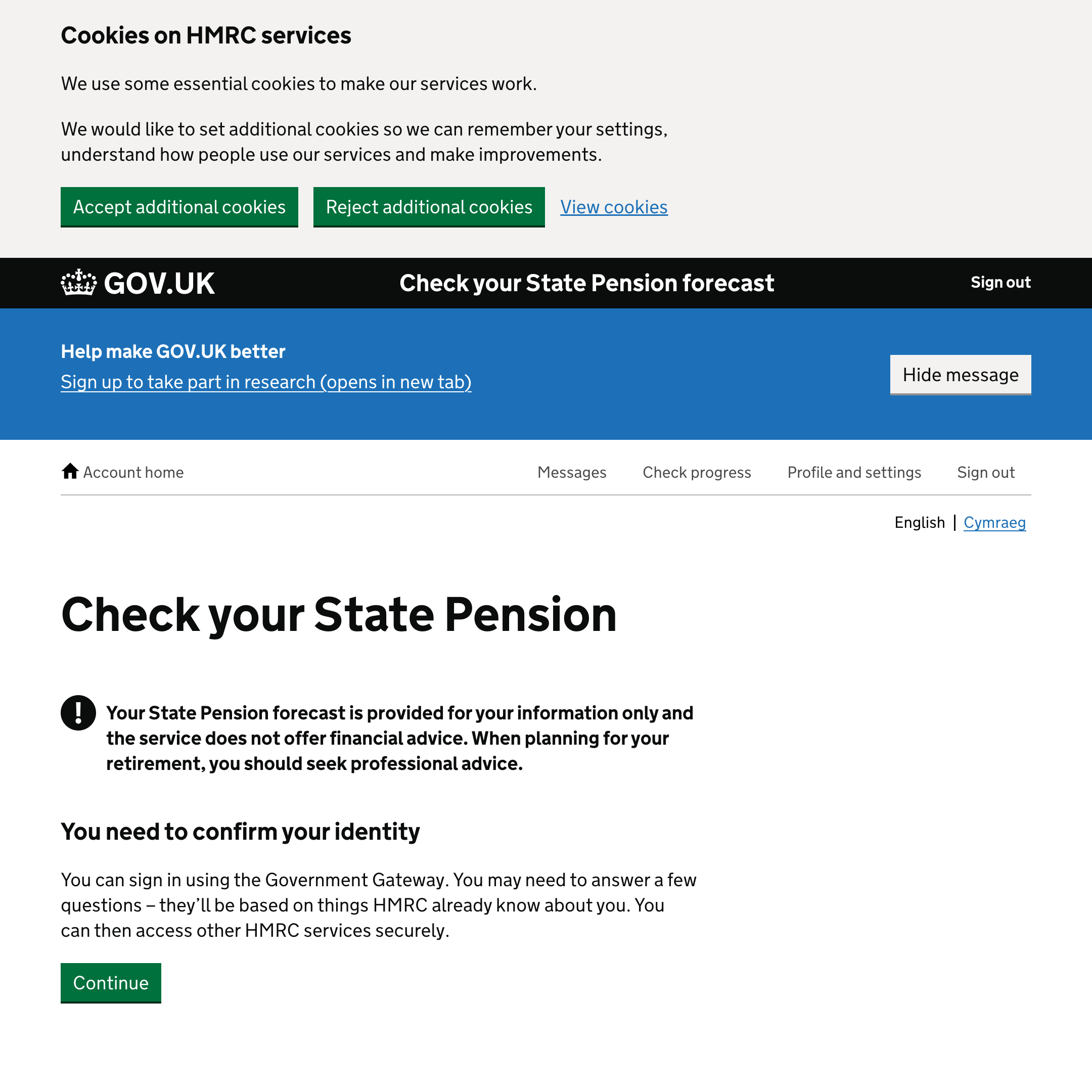 Check your State Pension forecast