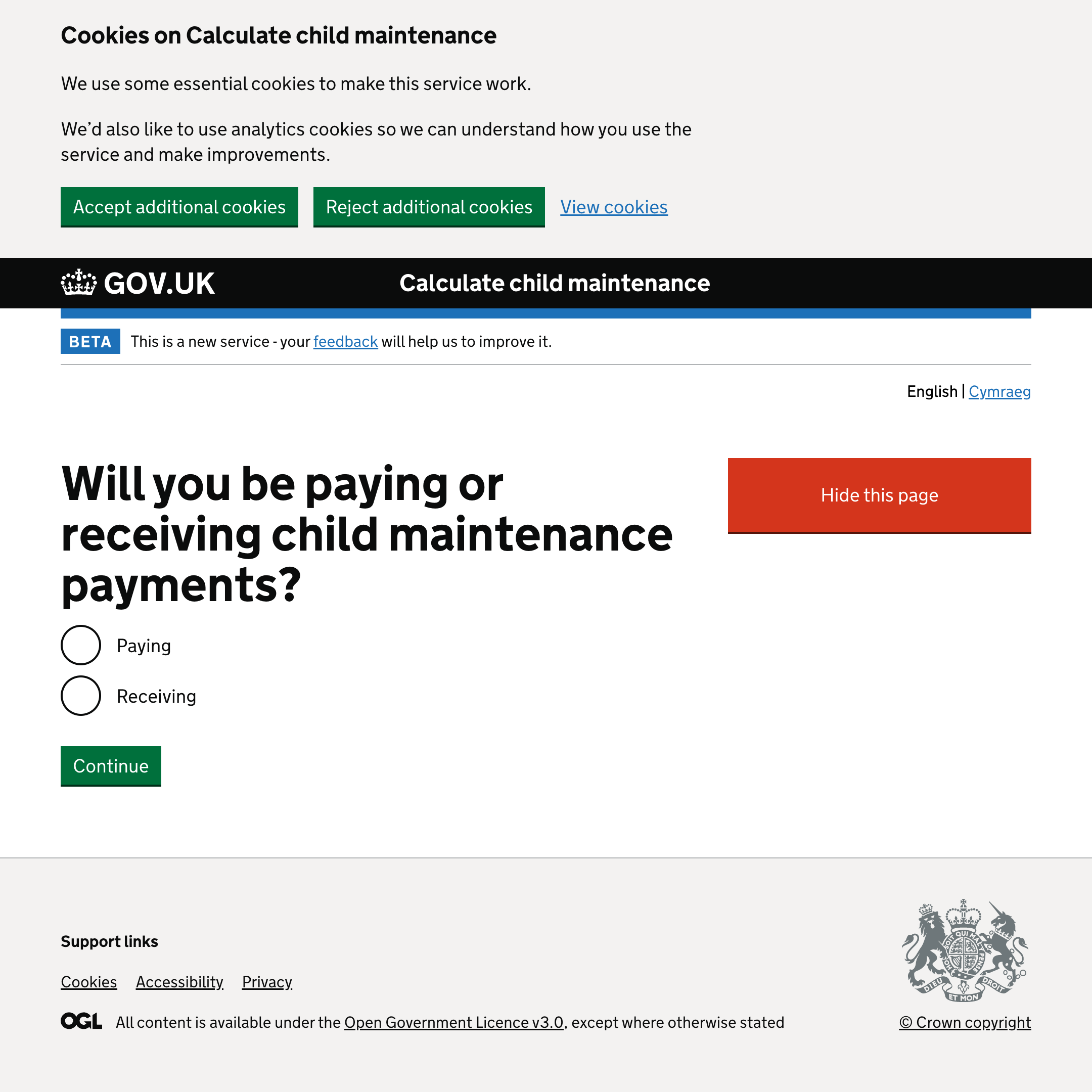 Calculate your child maintenance