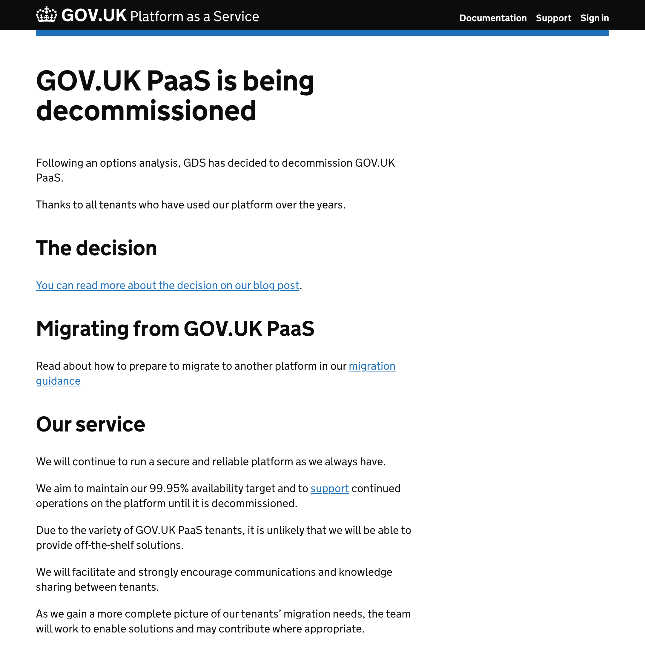 GOV.UK Platform as a Service