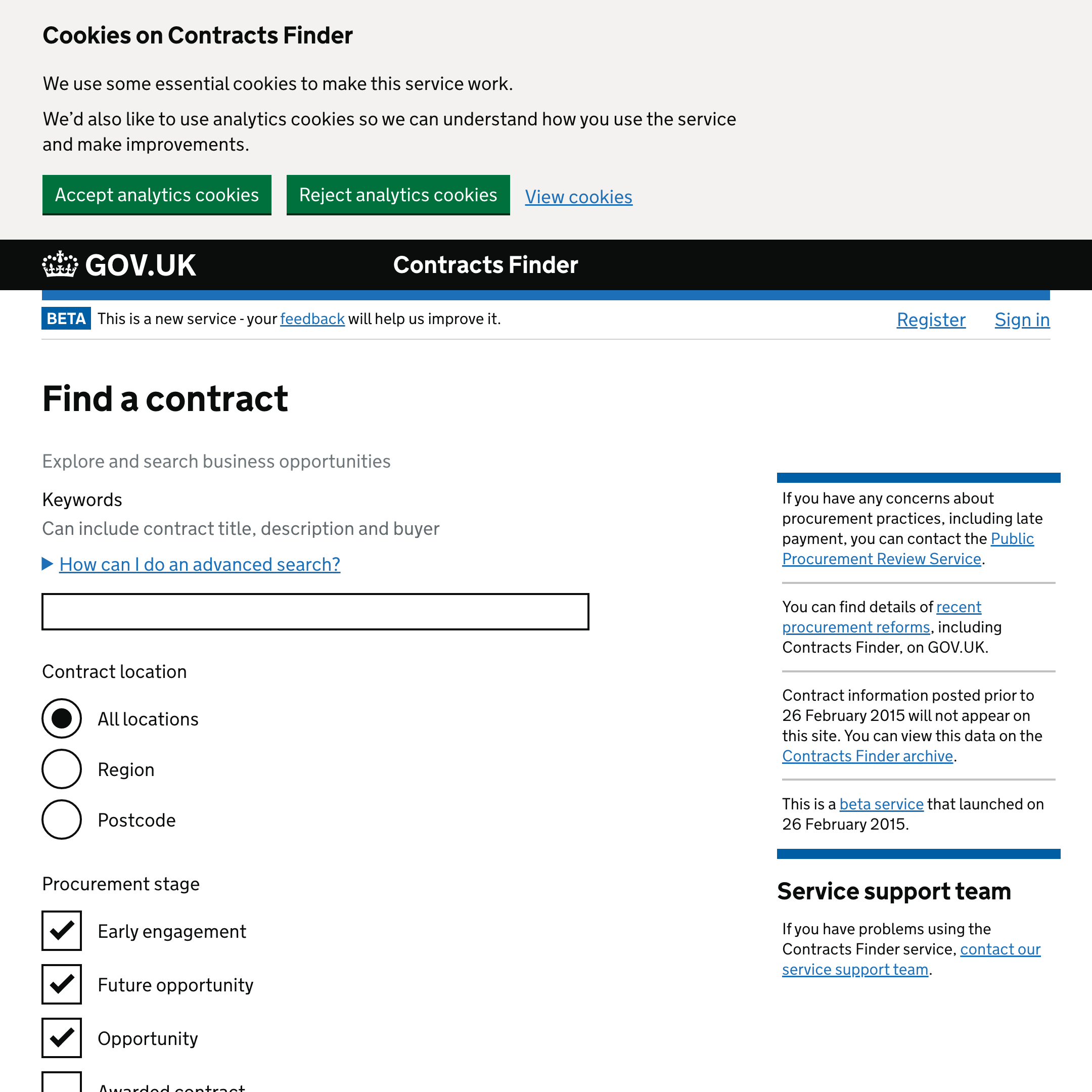 Contracts Finder