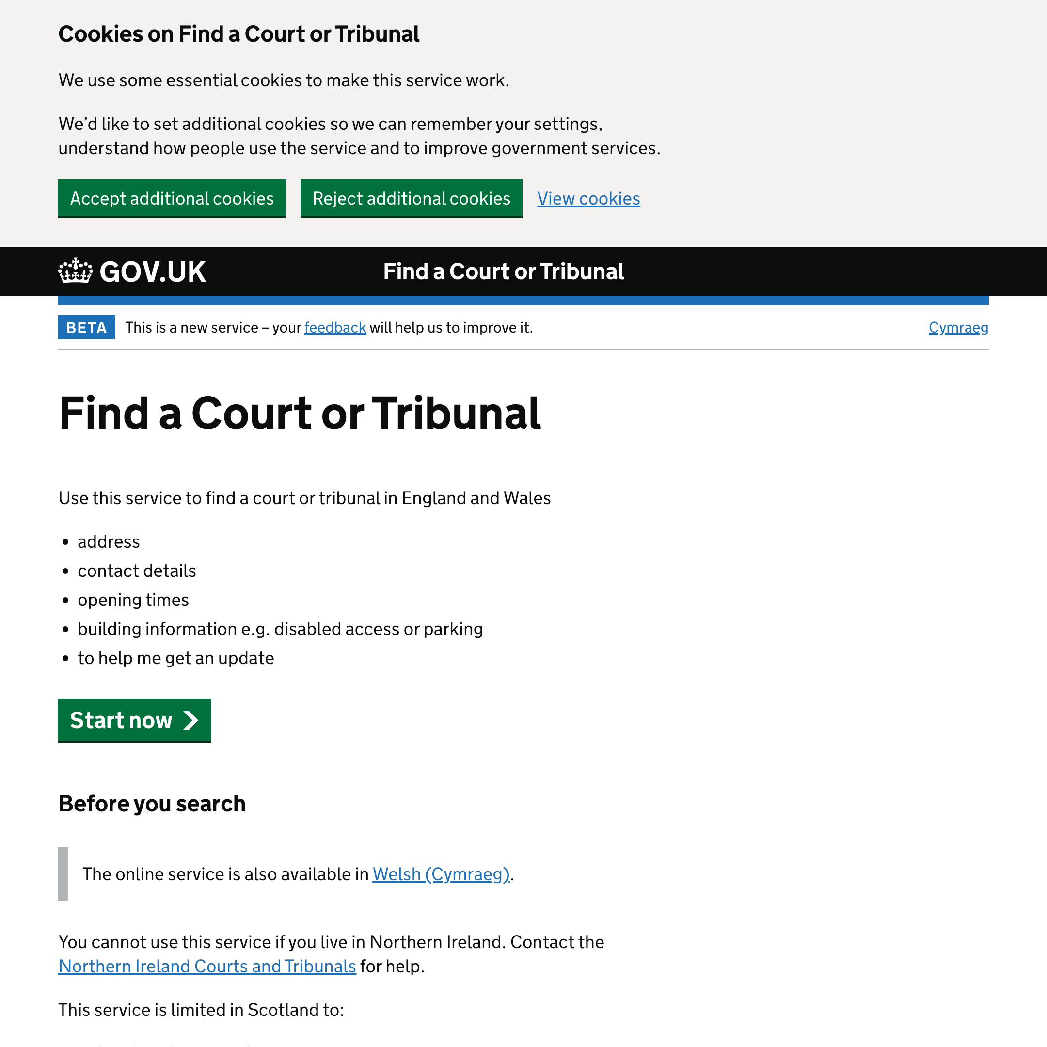 Find a Court or Tribunal