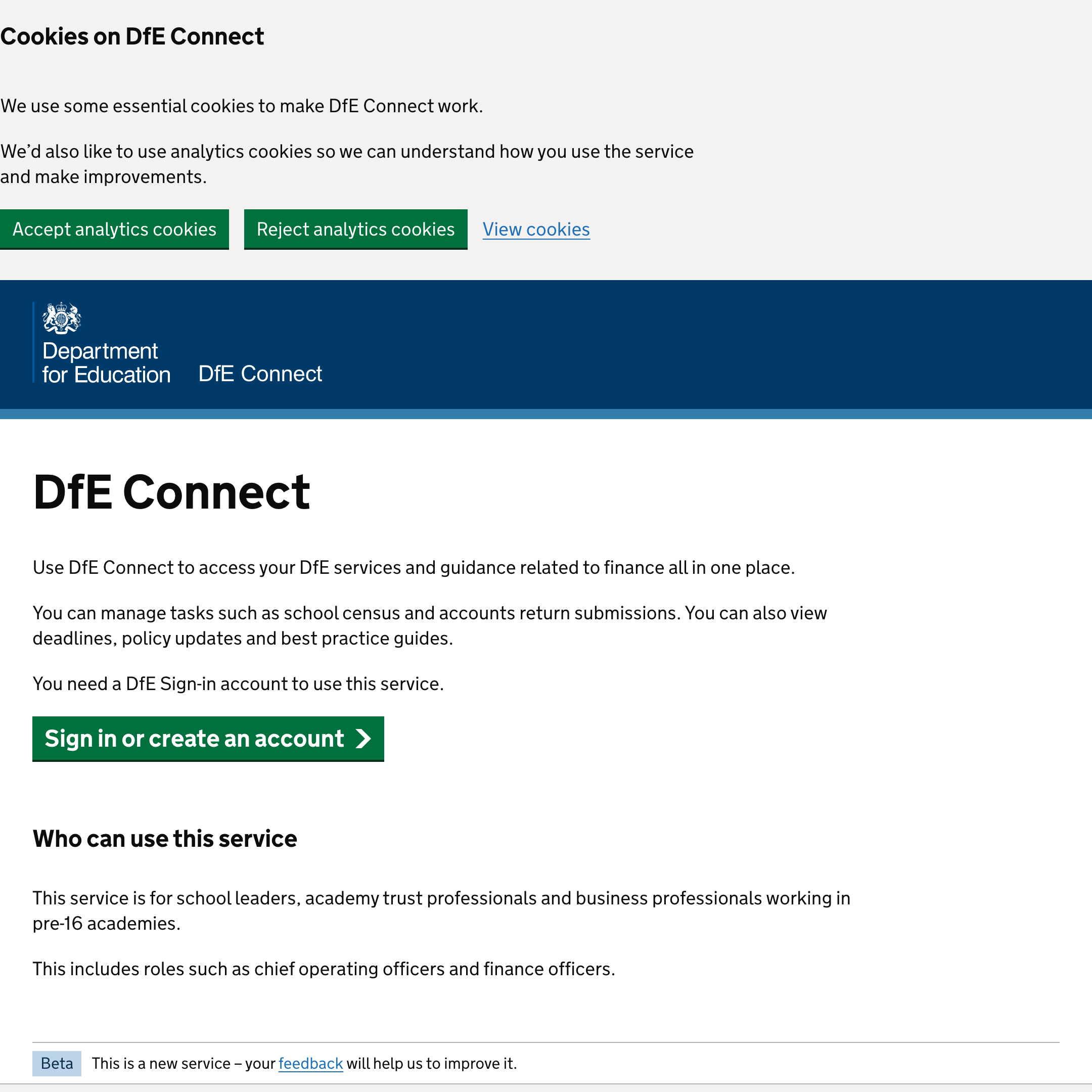 DfE Connect