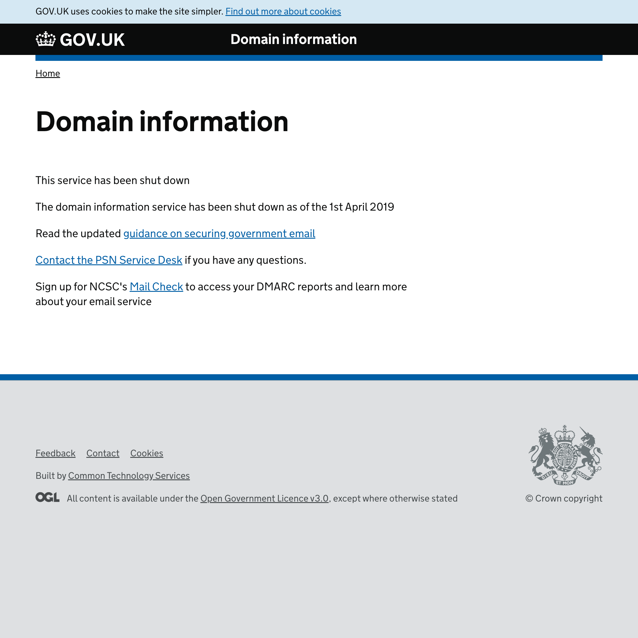Domain information