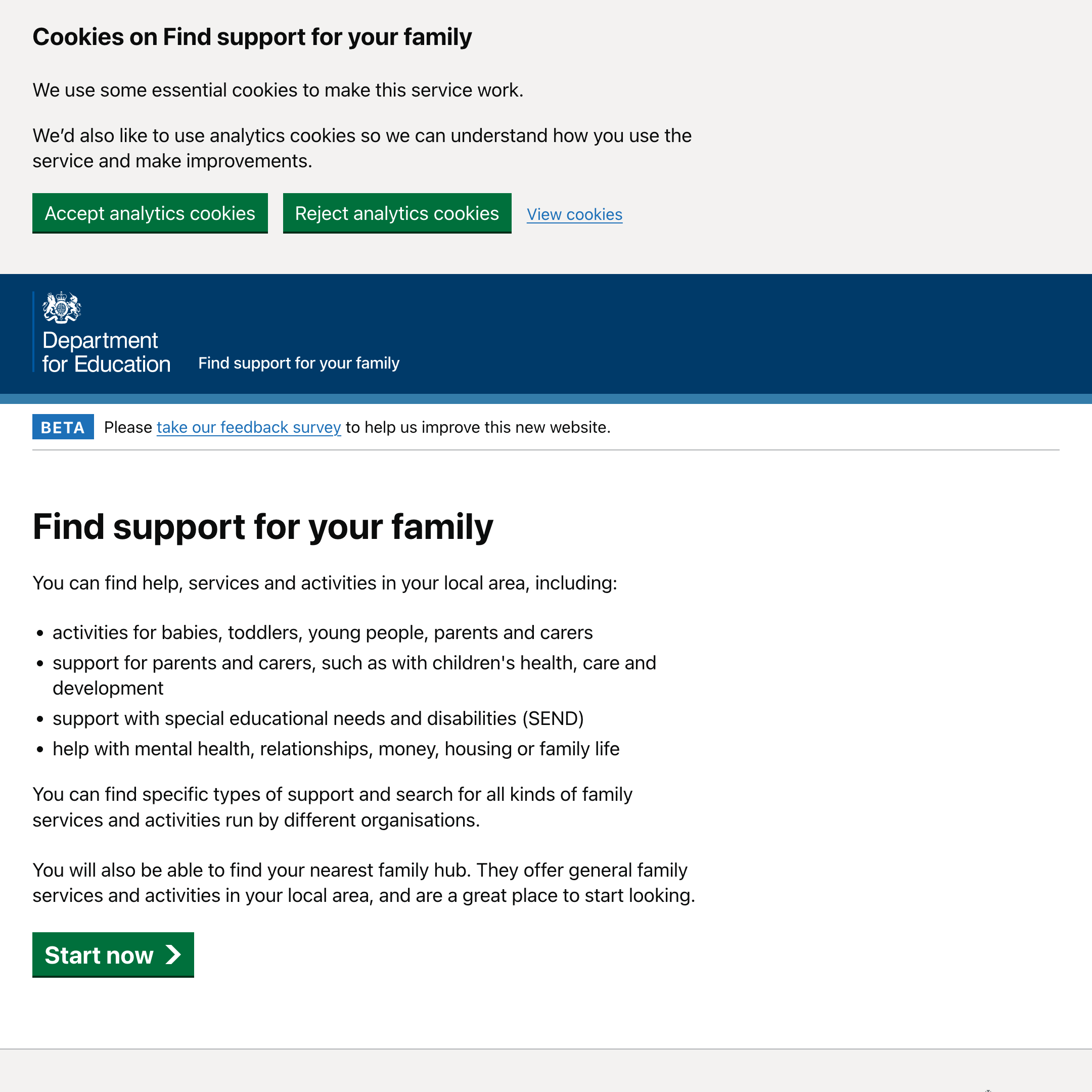 Find support for your family