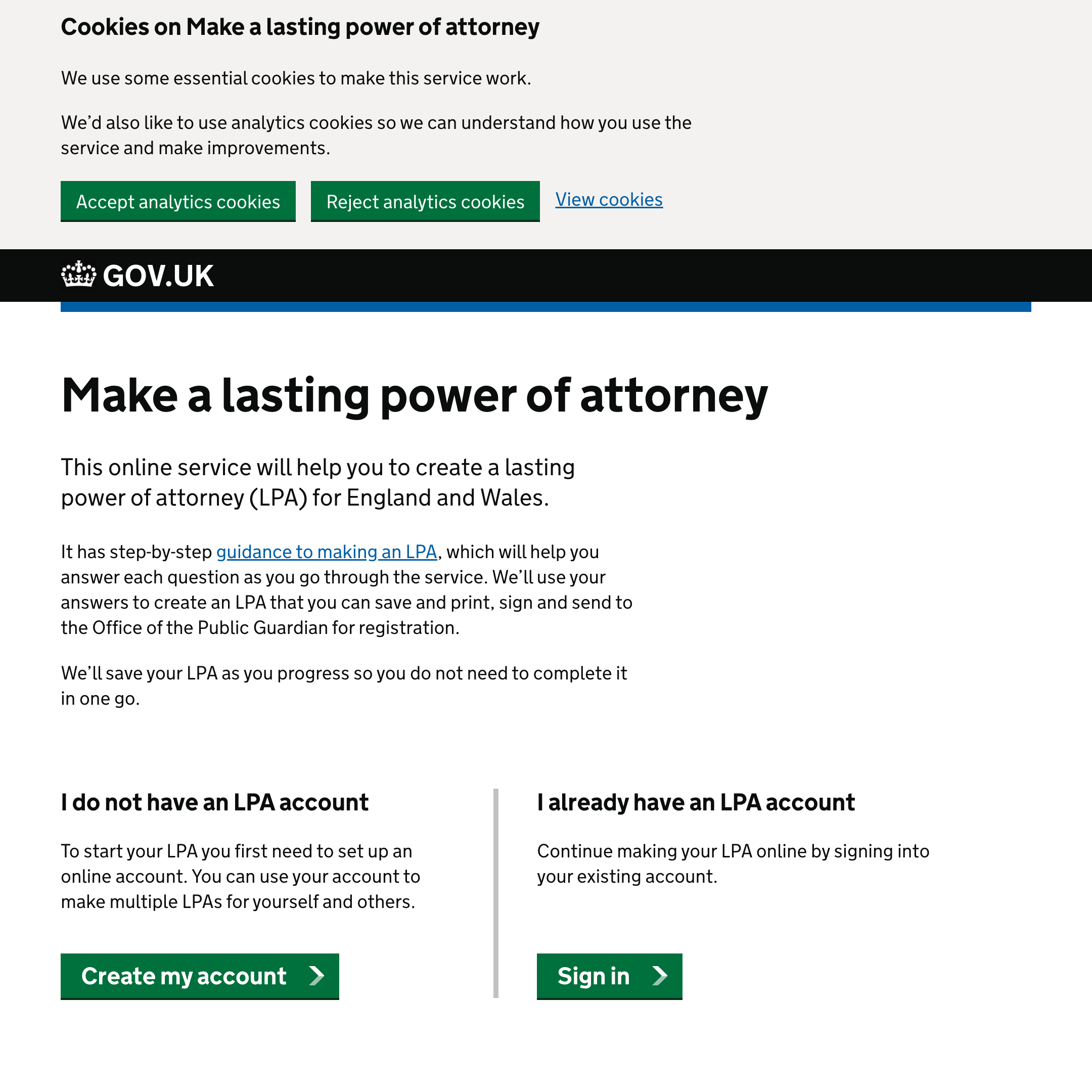 Make a lasting power of attorney