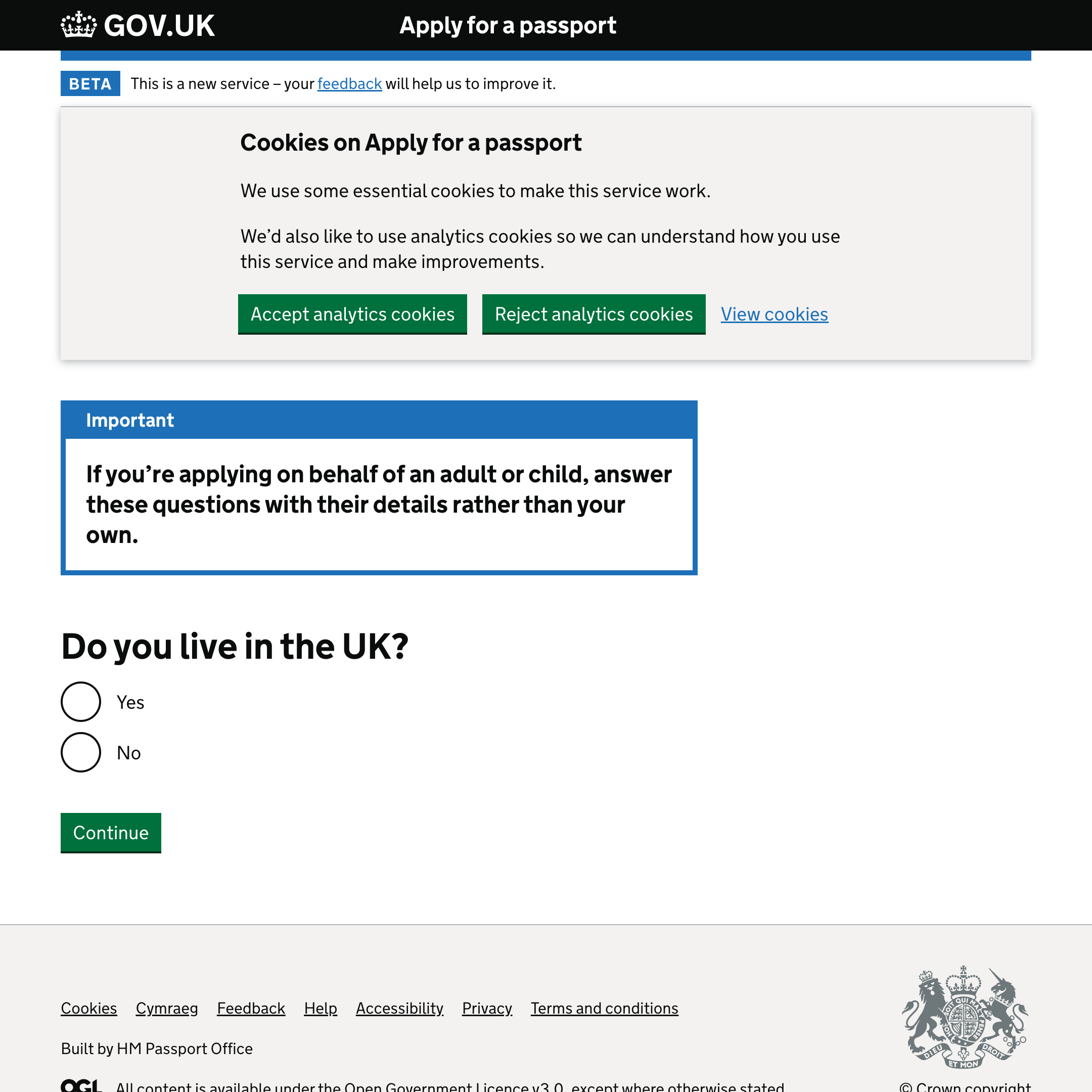 Apply online for a UK passport
