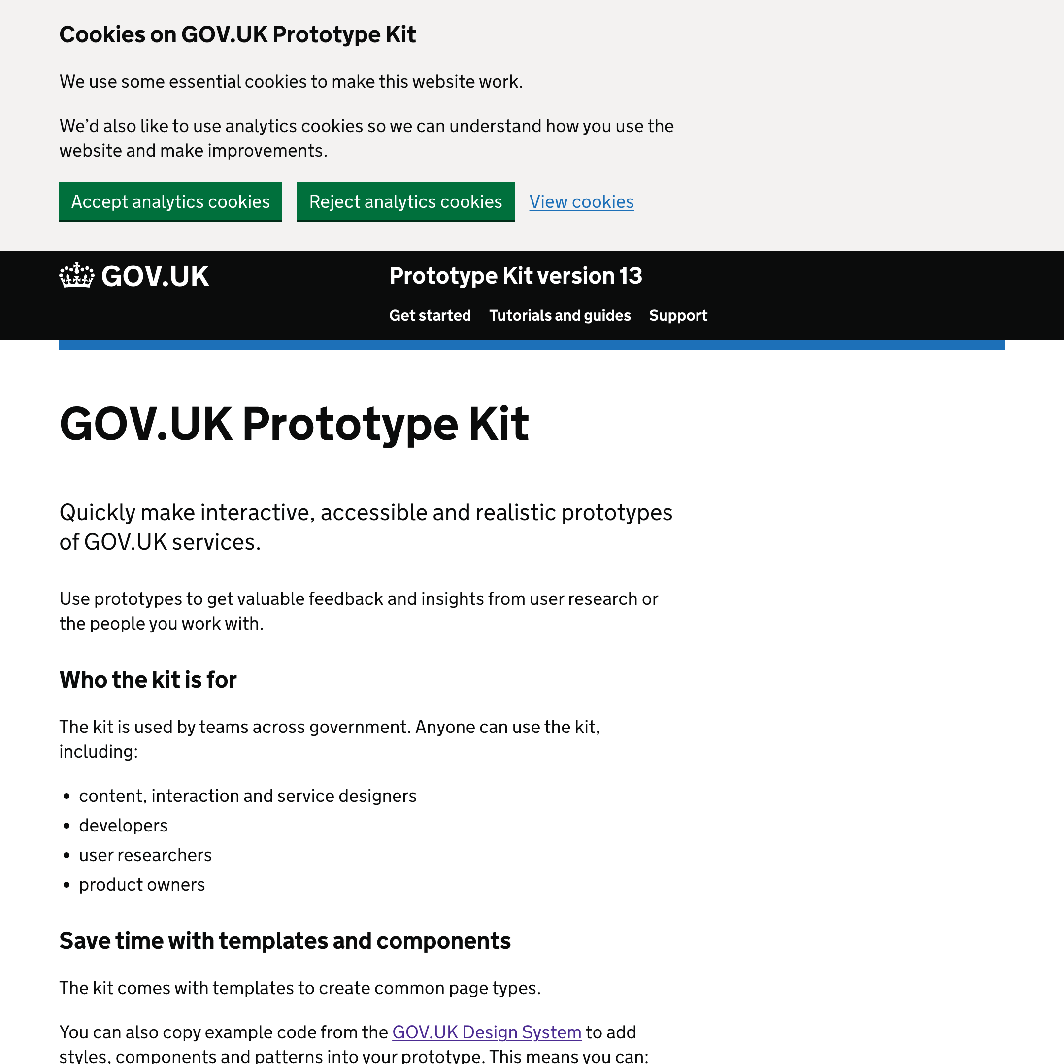 GOV.UK Prototype Kit