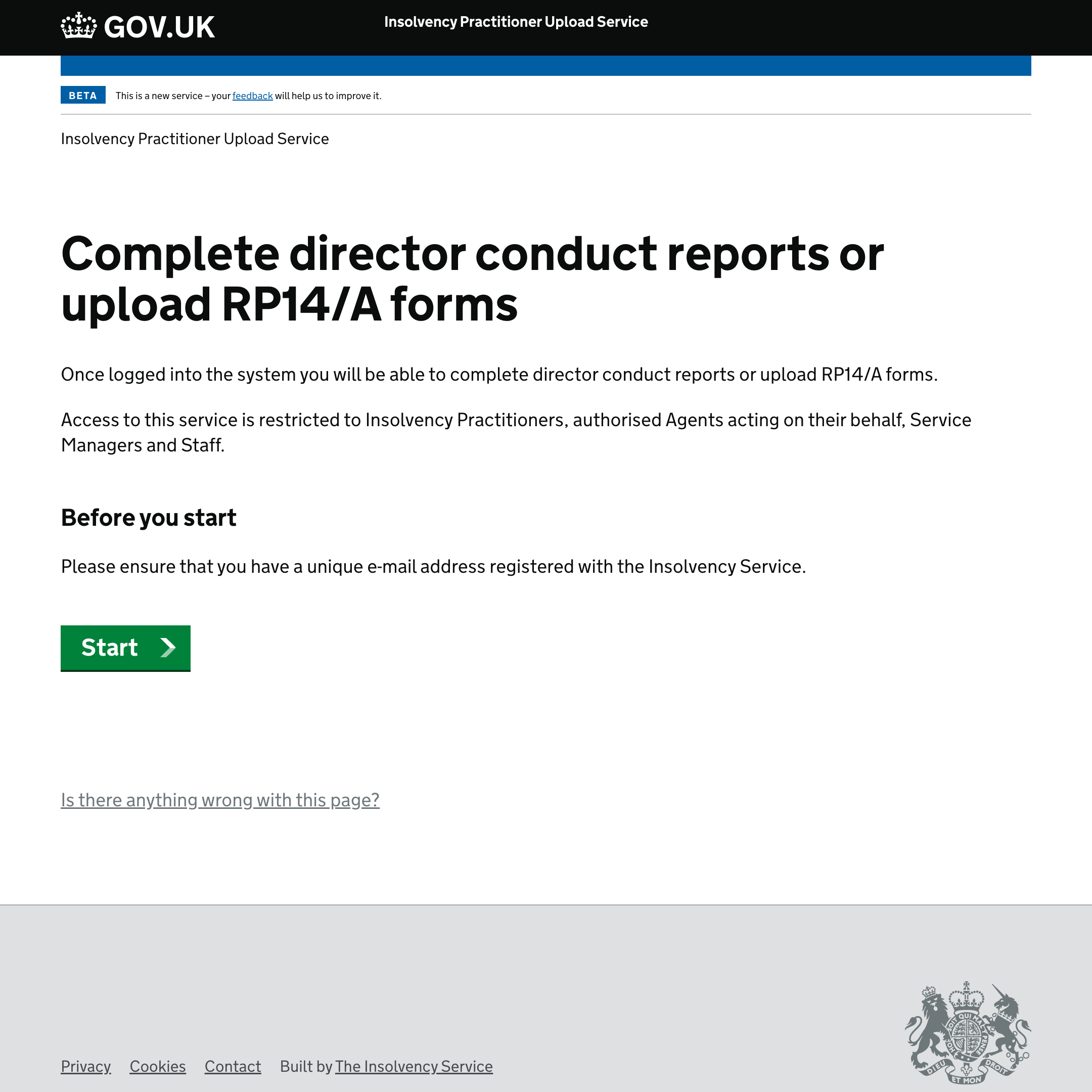 Director Conduct Reporting Service