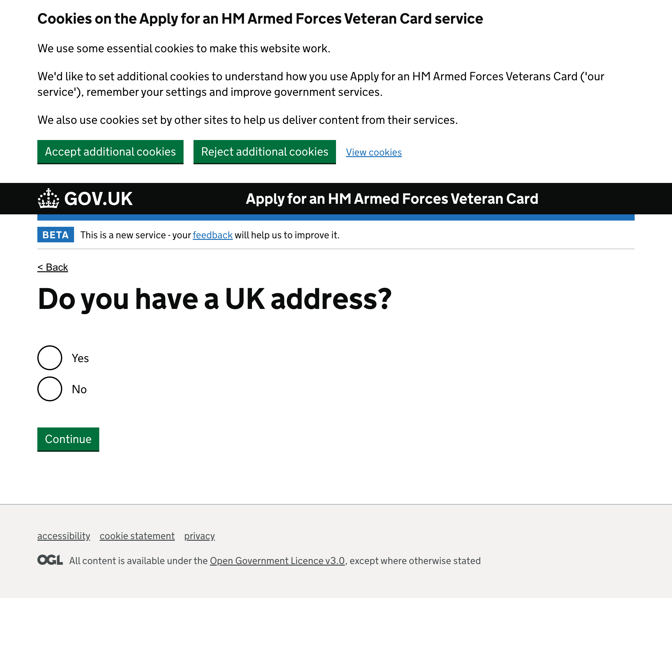 Apply for an HM Armed Forces Veteran Card